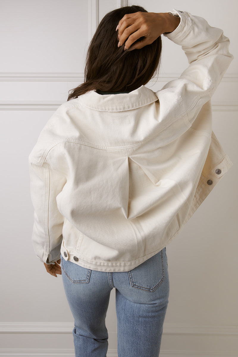 Amari Cream Jean Jacket