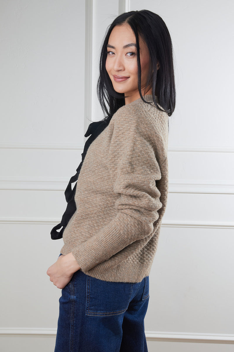 Adaline Bow Detail Knit Cardigan