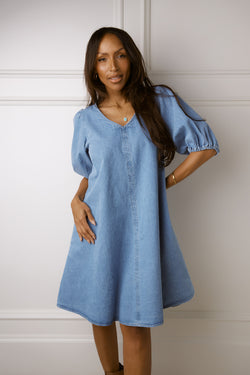 Anna Washed Denim Dress