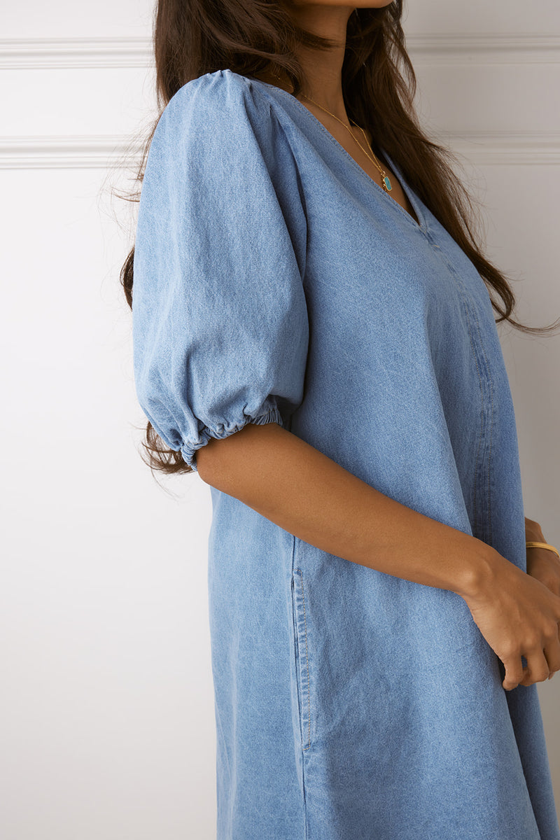 Anna Washed Denim Dress