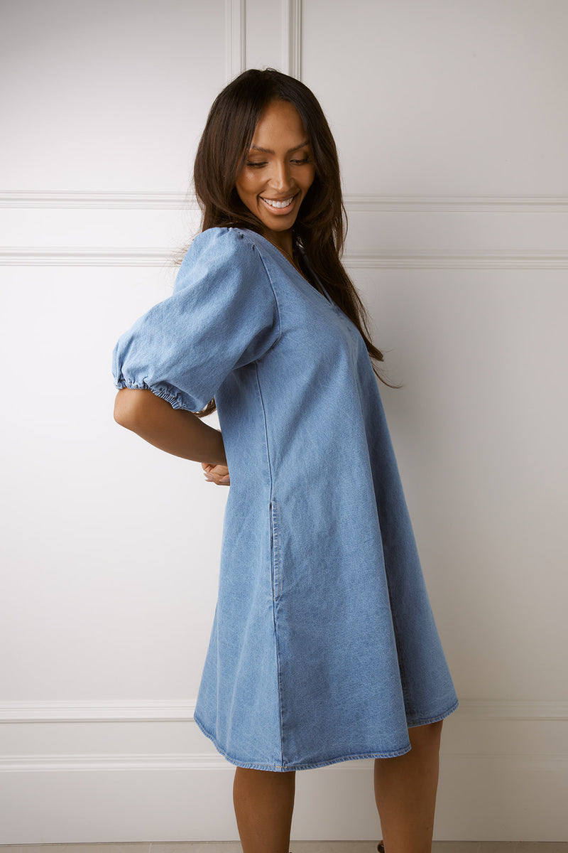 Anna Washed Denim Dress