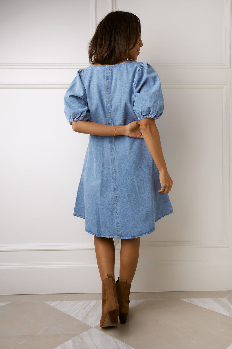 Anna Washed Denim Dress