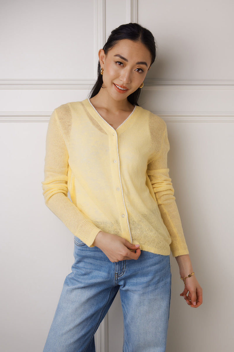 Adrianna Yellow Cardigan