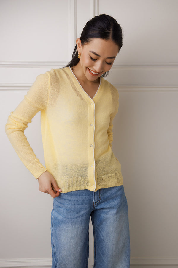 Adrianna Yellow Cardigan