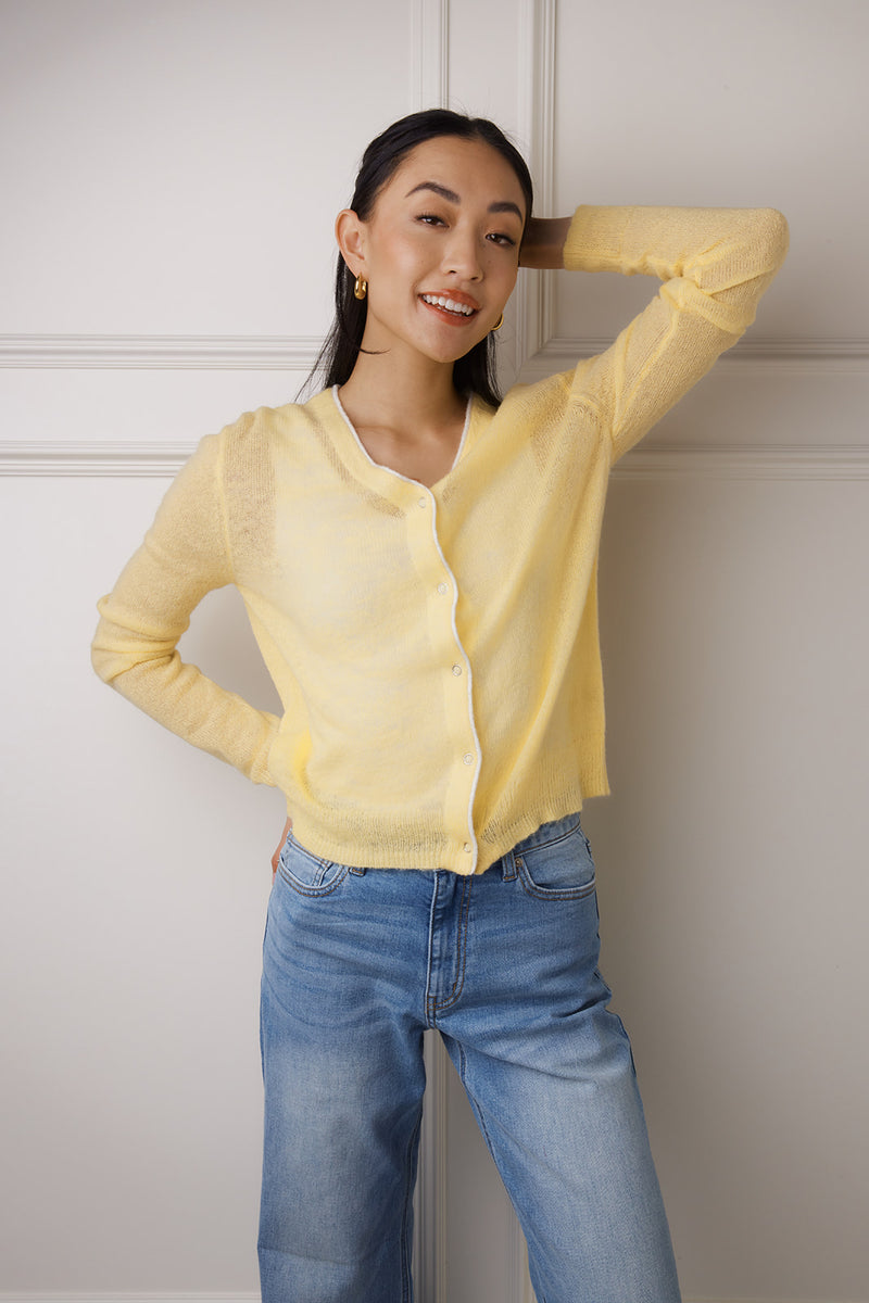 Adrianna Yellow Cardigan