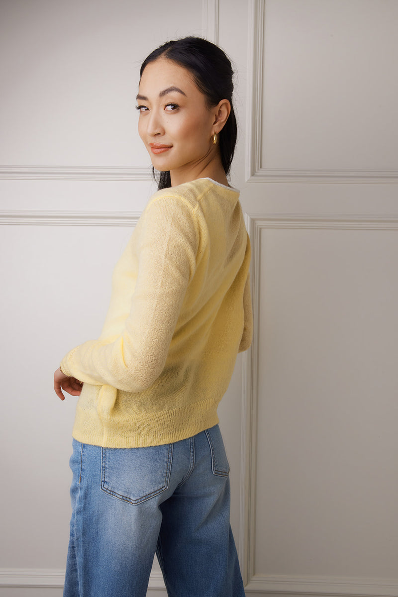 Adrianna Yellow Cardigan