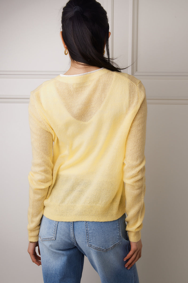 Adrianna Yellow Cardigan