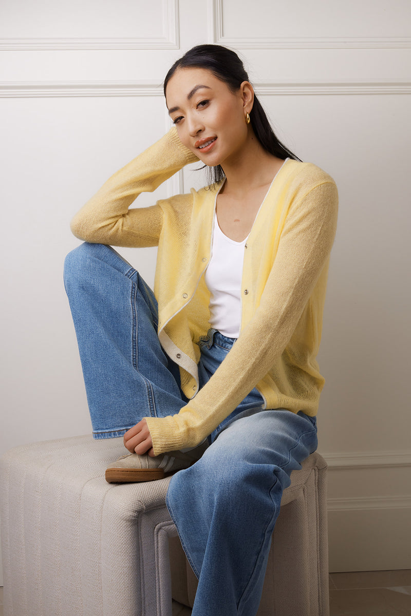 Adrianna Yellow Cardigan