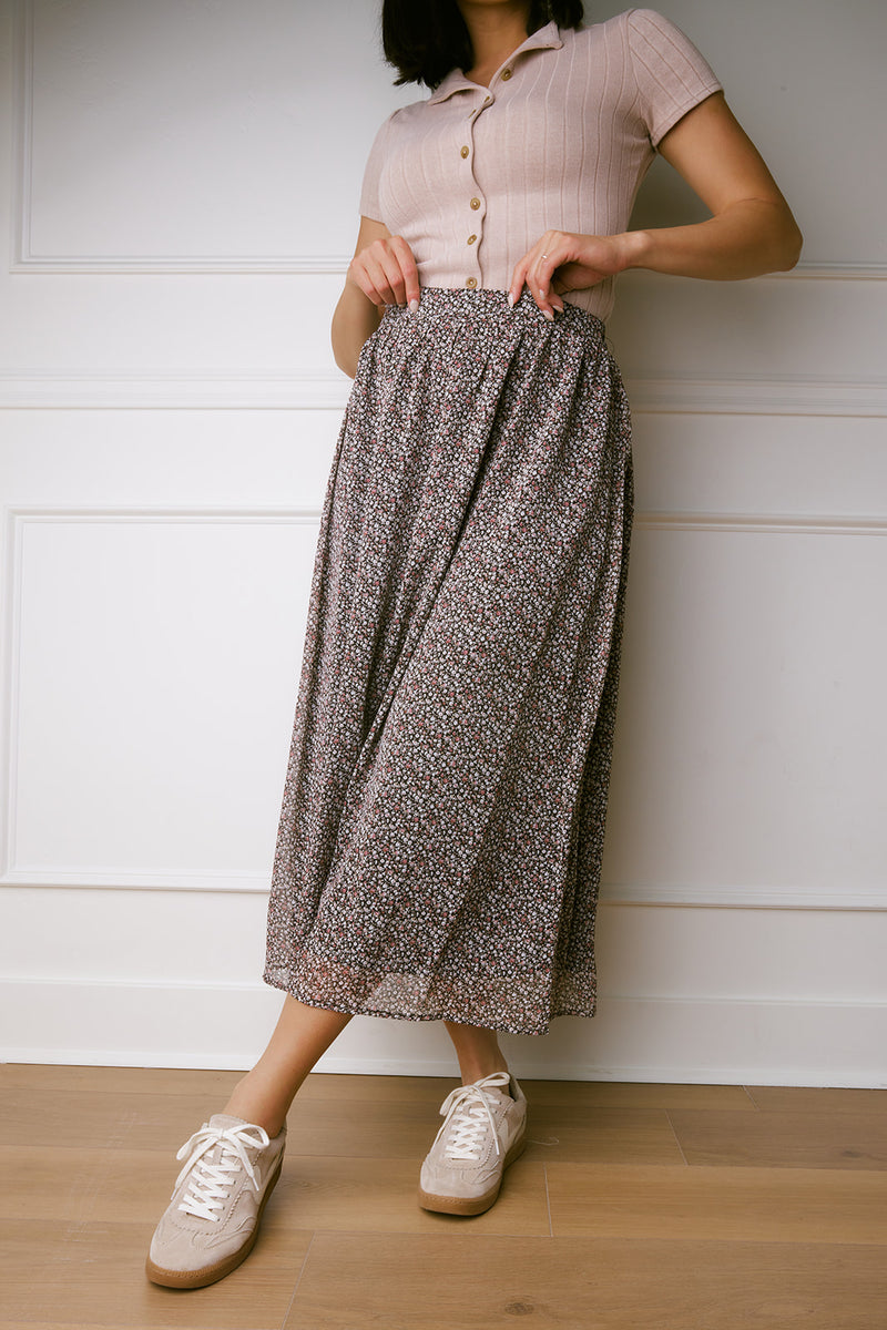 Allie Floral Midi Skirt