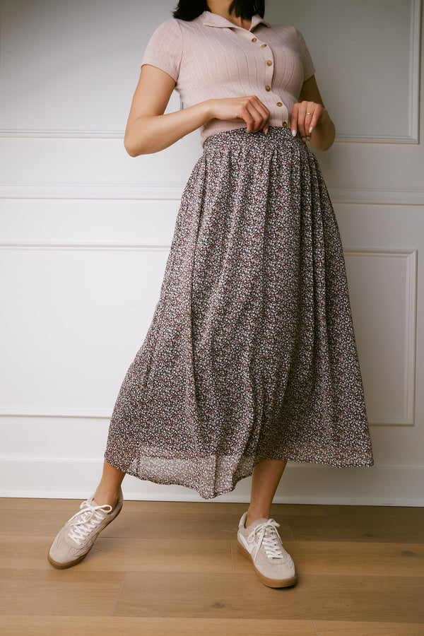 Allie Floral Midi Skirt