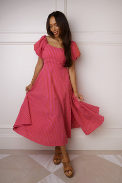 Vanessa Pink Striped Dress