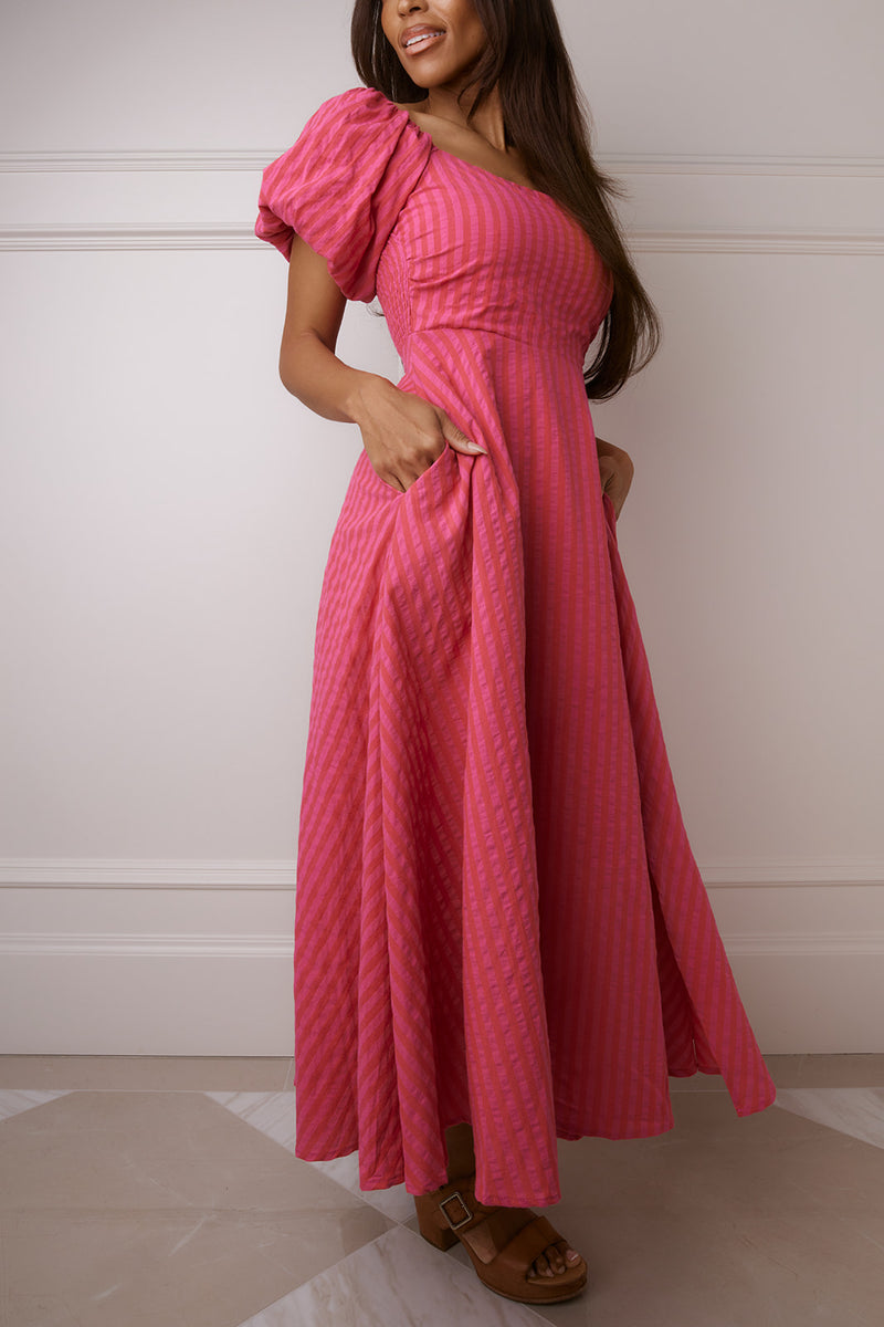 Vanessa Pink Striped Dress