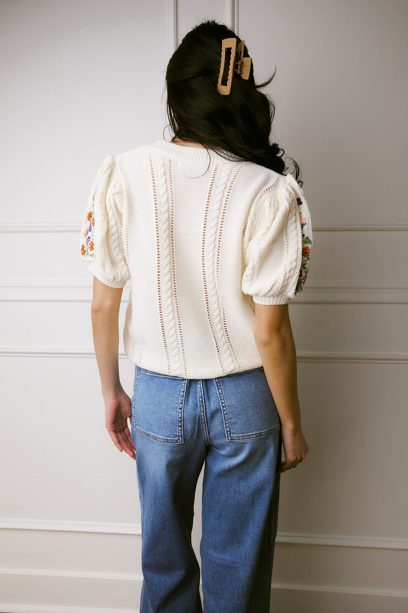 Ariah Floral Sweater Top