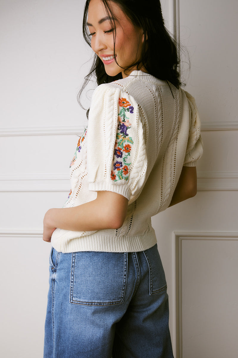 Ariah Floral Sweater Top