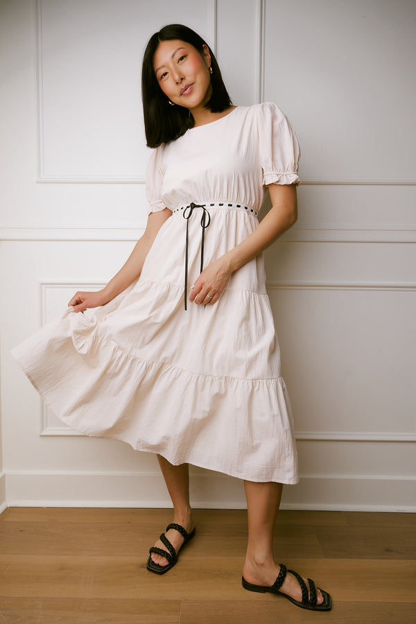 Marlee Ribbon Detail Tiered Dress