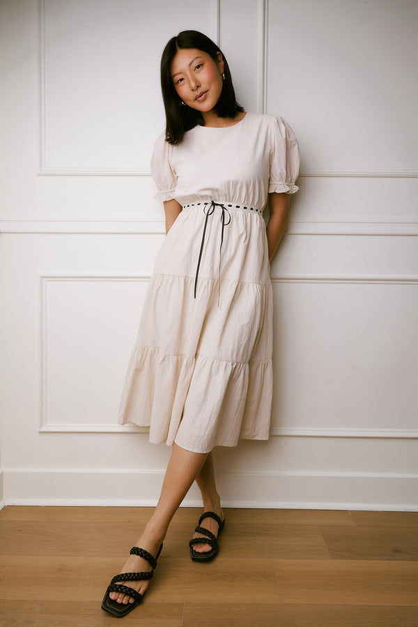 Marlee Ribbon Detail Tiered Dress
