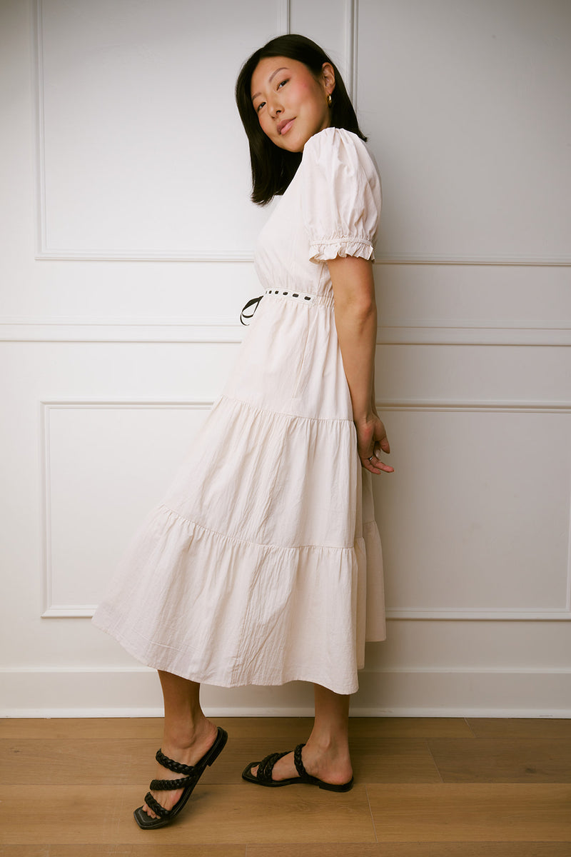 Marlee Ribbon Detail Tiered Dress