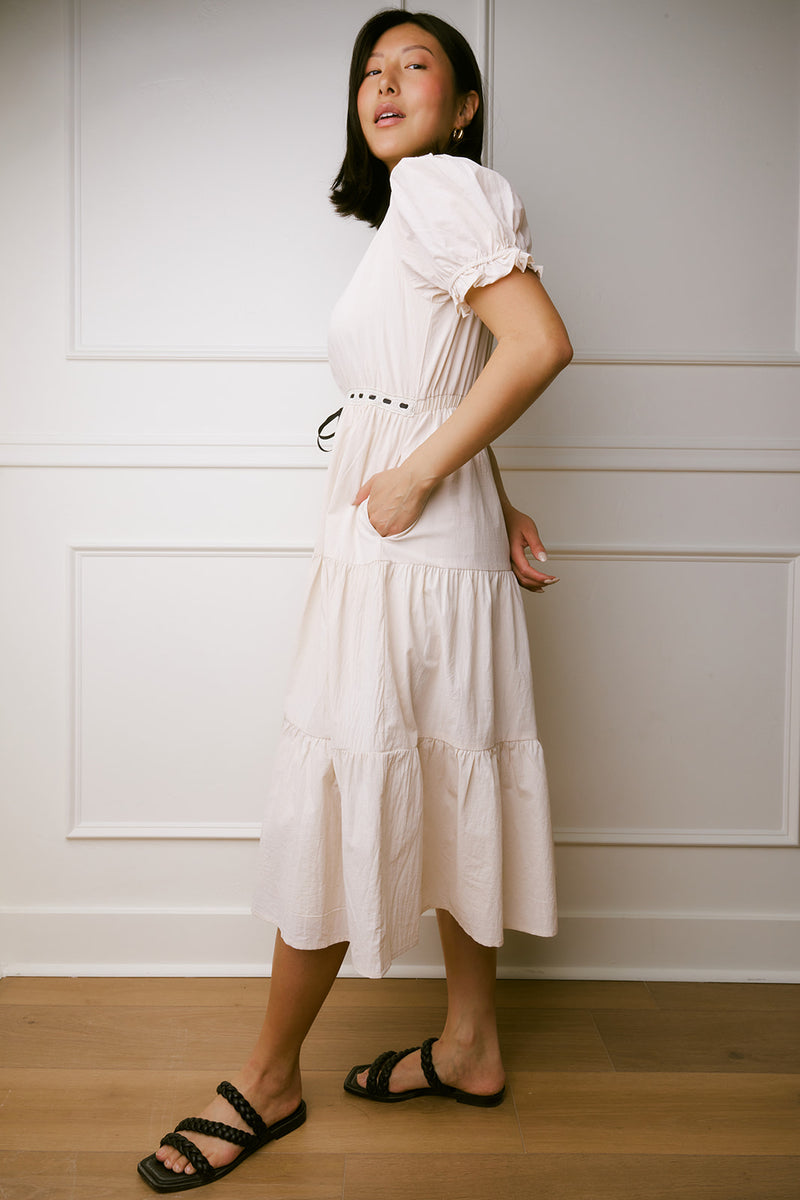 Marlee Ribbon Detail Tiered Dress