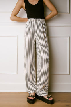 Carly Black Striped Pants