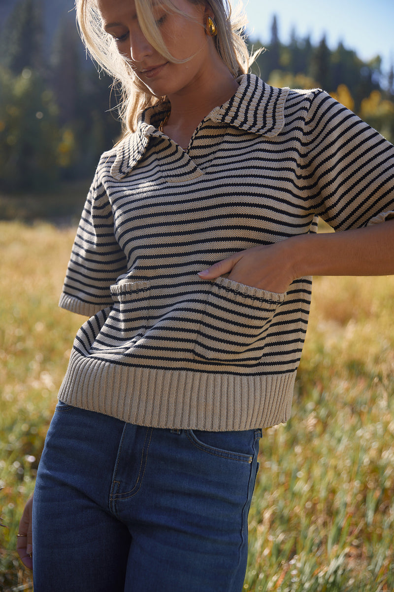 Esther Striped Sweater Top