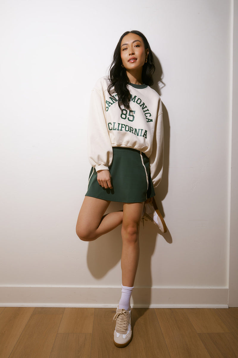 Santa Monica Cropped Crew Neck