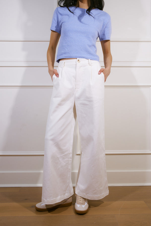 Luciana Ivory Wide Leg Pants