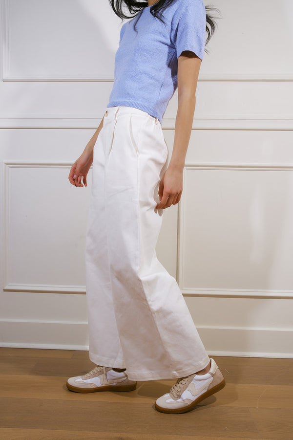 Luciana Ivory Wide Leg Pants