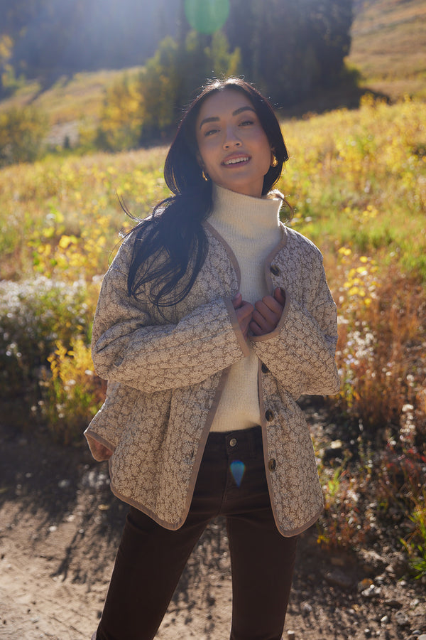 Rosalie Quilted Jacket in Natural