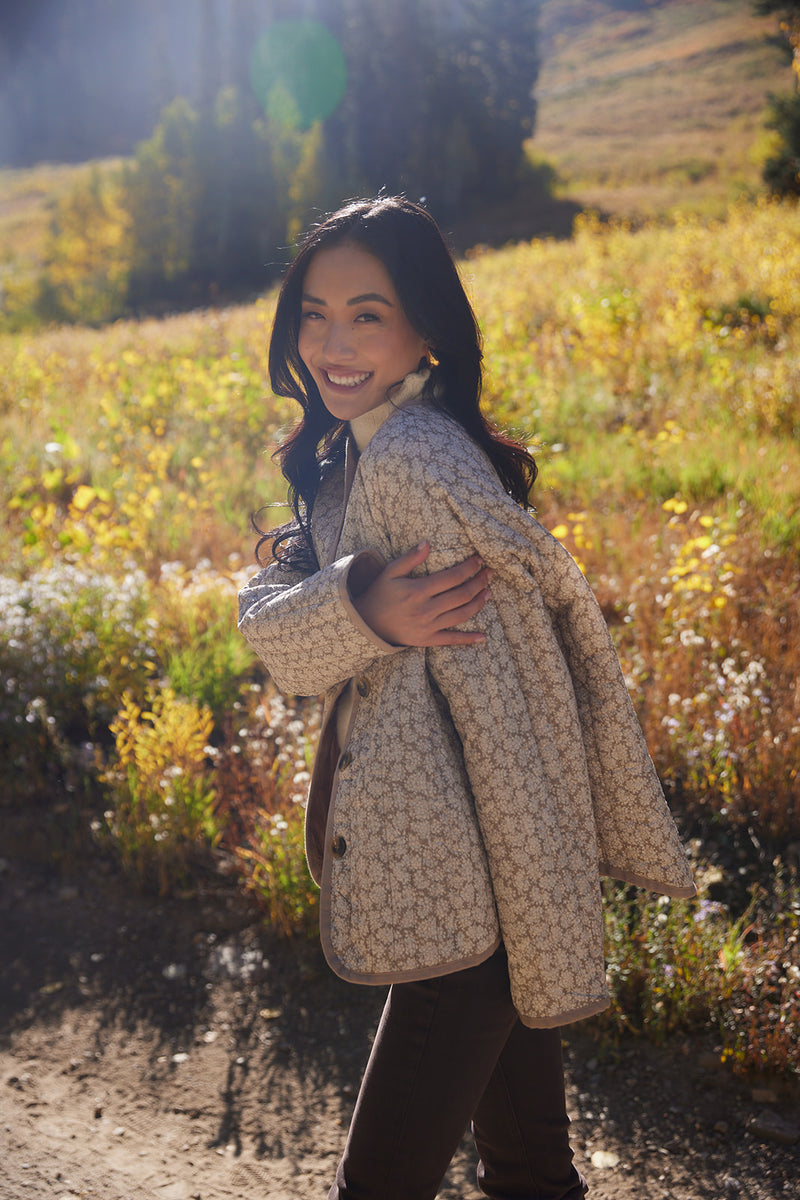 Rosalie Quilted Jacket in Natural