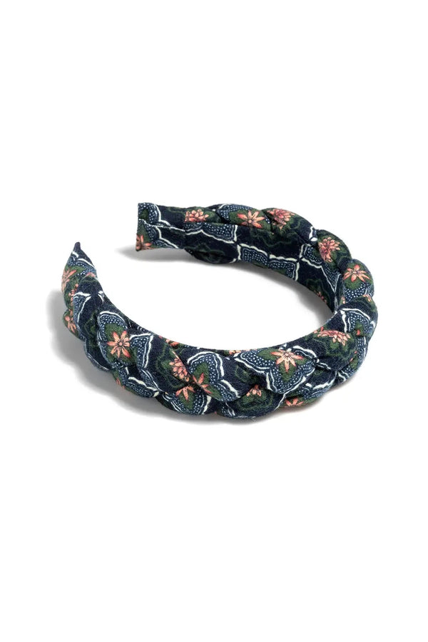 Braided Floral Print Headband
