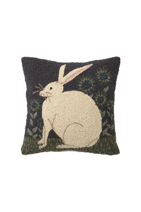 Hare & Sunflowers Hook Pillow