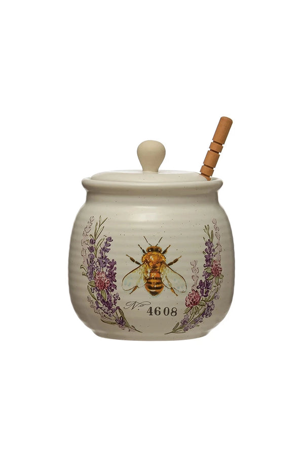 Honey Bee Stoneware Jar