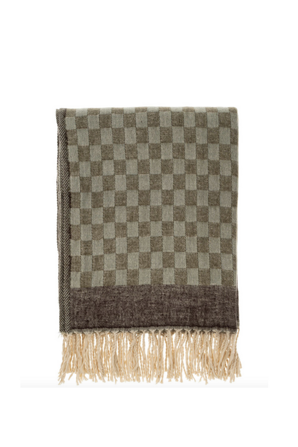 Checkered Jacquard Throw