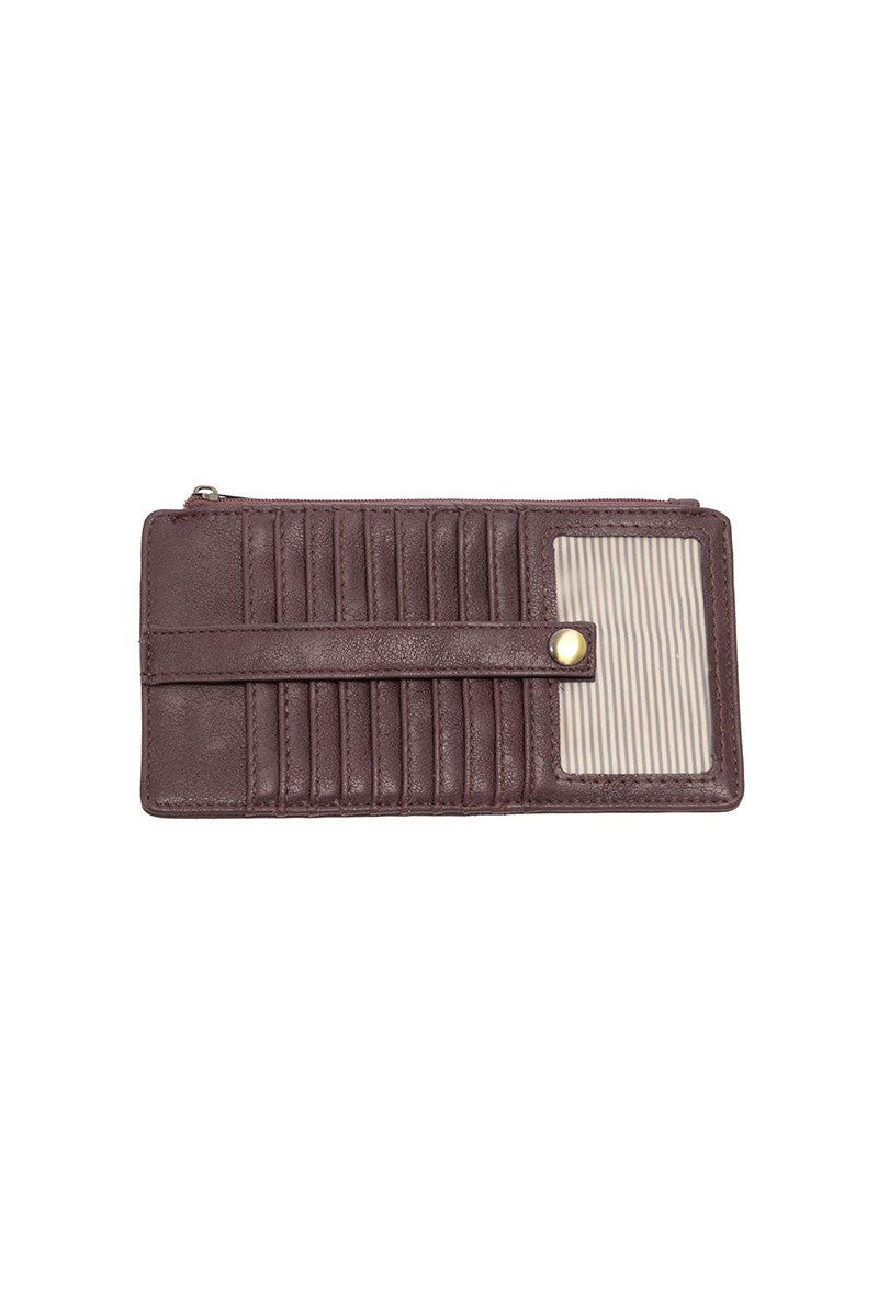 Kara Mini Wallet in Dark Plum