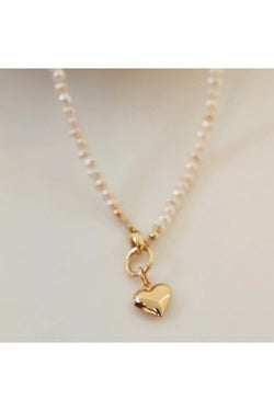Katie Waltman Heart & Freshwater Pearl Necklace