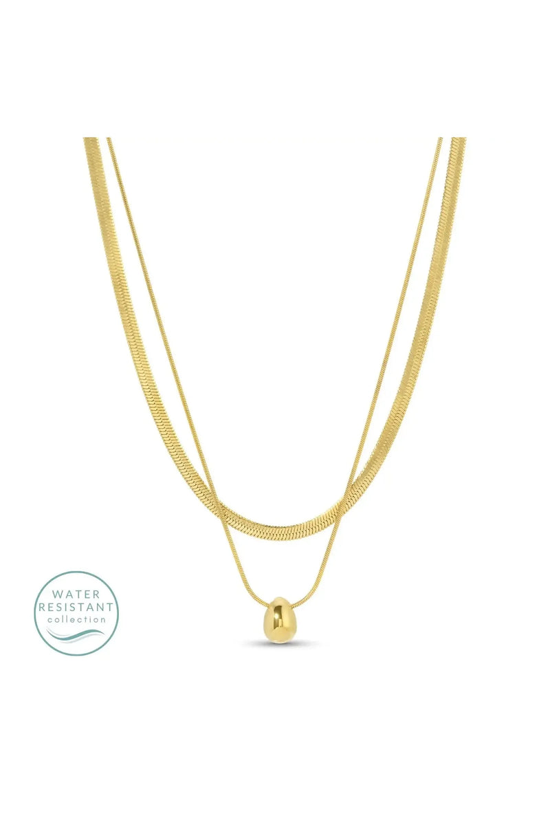 Layered Up Simple Pendant Necklace