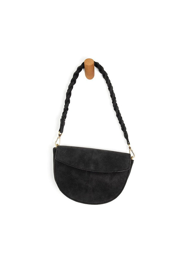 Luna Crescent Crossbody in Black