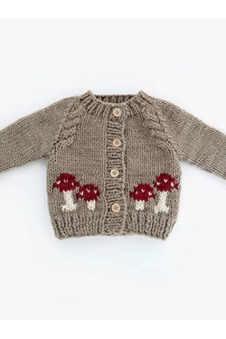 Mushroom Pebble Baby Cardigan