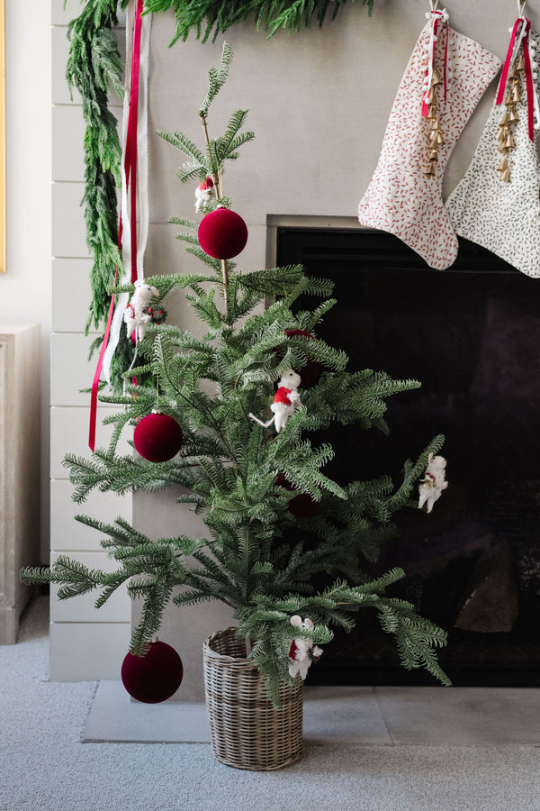 Burgundy Velvet Ornament