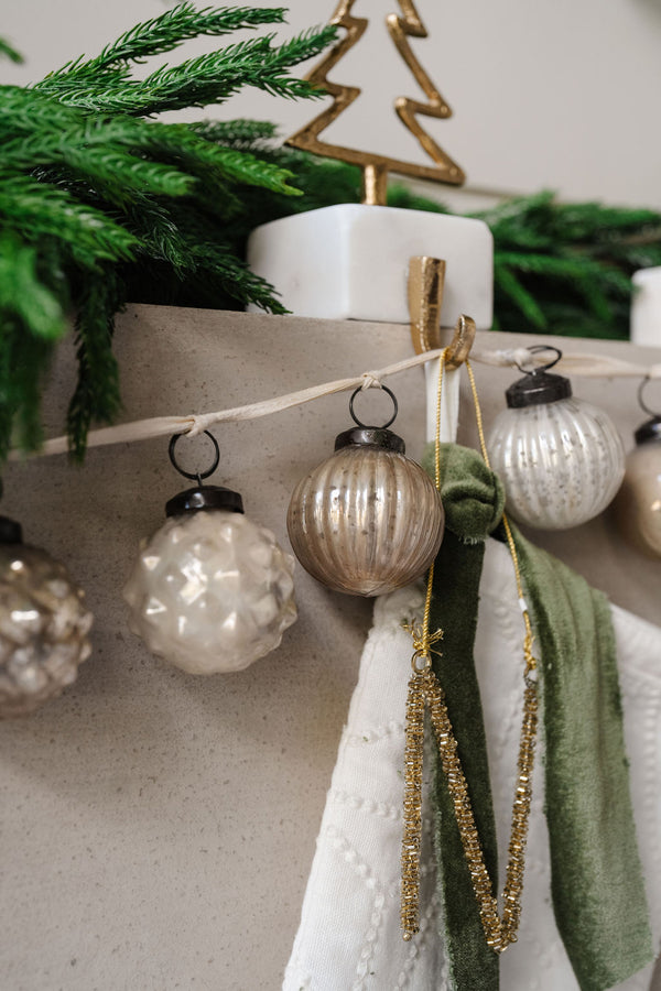 Mercury Glass Ornament Garland