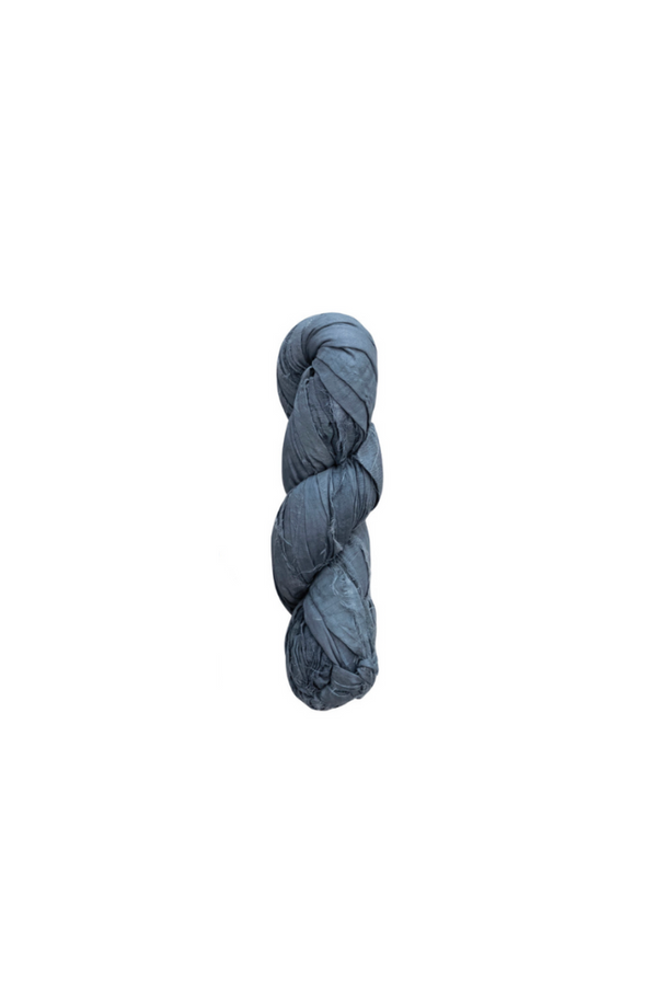 Pewter Torn Silk Ribbon