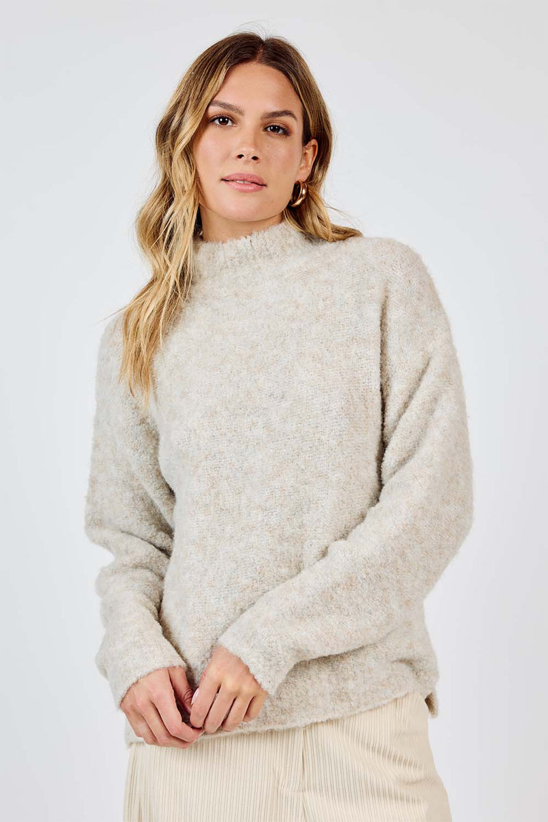 Lena Turtleneck Sweater in Oatmeal