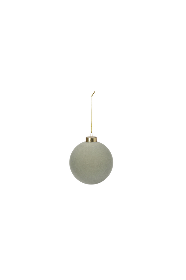 Sage Flocked Ornament