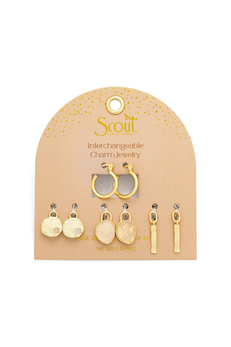 Scout Curated Charm Earrings in Rose/Gold