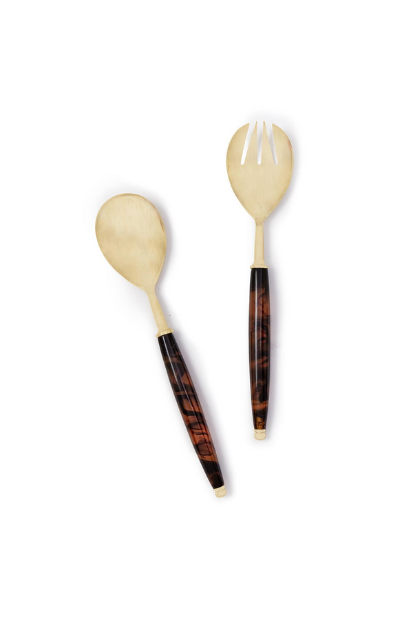 Tortoise Shell Salad Servers