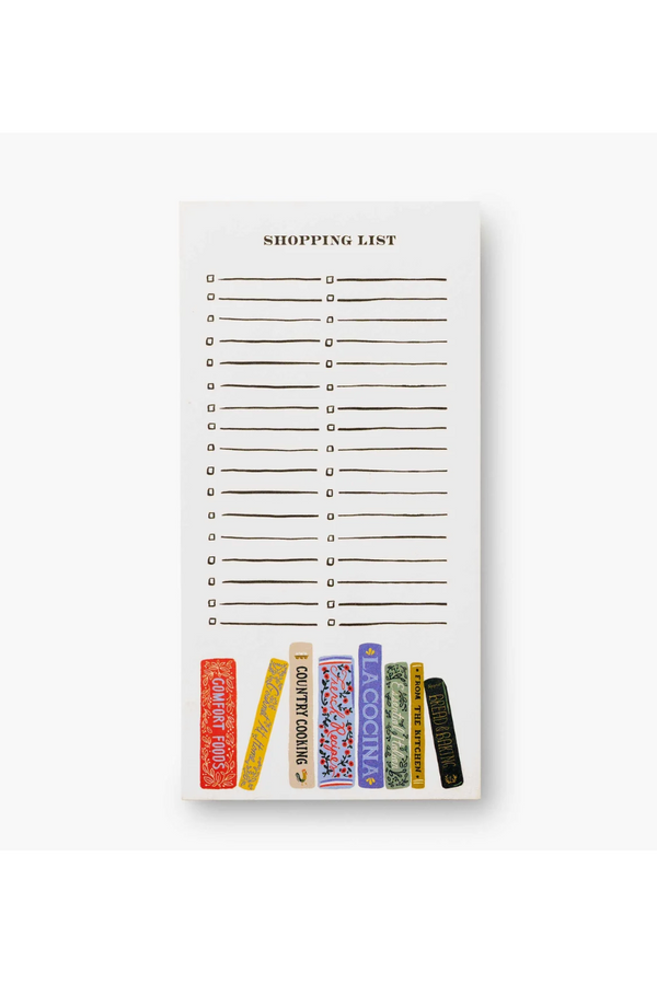 Cookbook Shopping List Market Pad