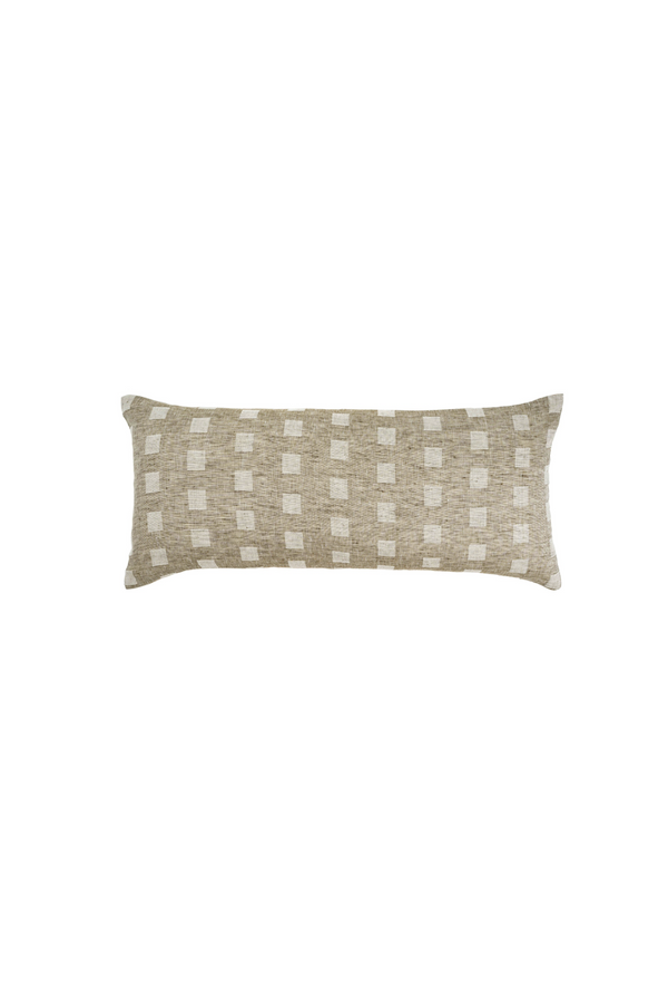 Natural Check Linen Lumbar