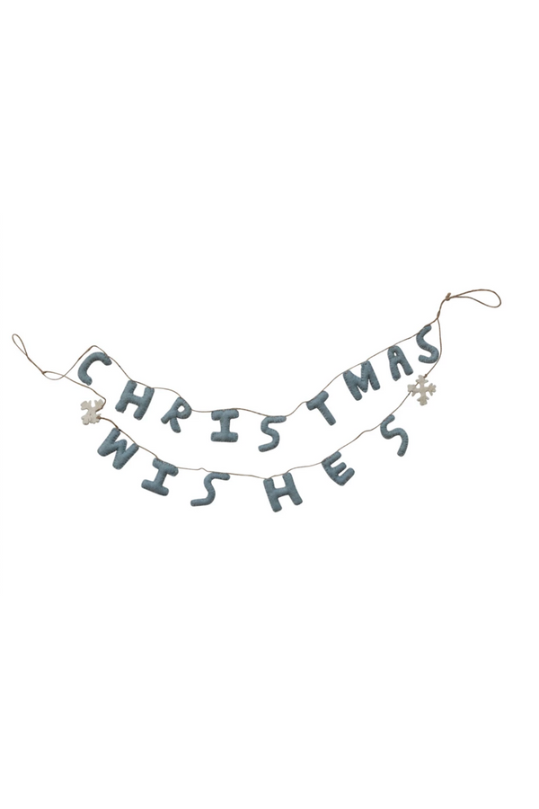 Christmas Wishes Wool Banner