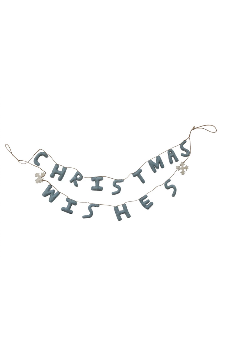 Christmas Wishes Wool Banner