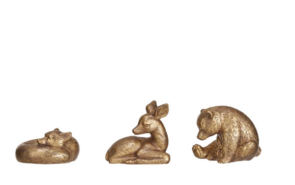 Gold Woodland Animal Decor